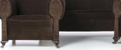 Queen Anne sofa and two armchairs