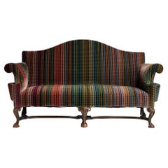 Queen Anne Sofa in Pierre Frey Velvet, England circa 1910