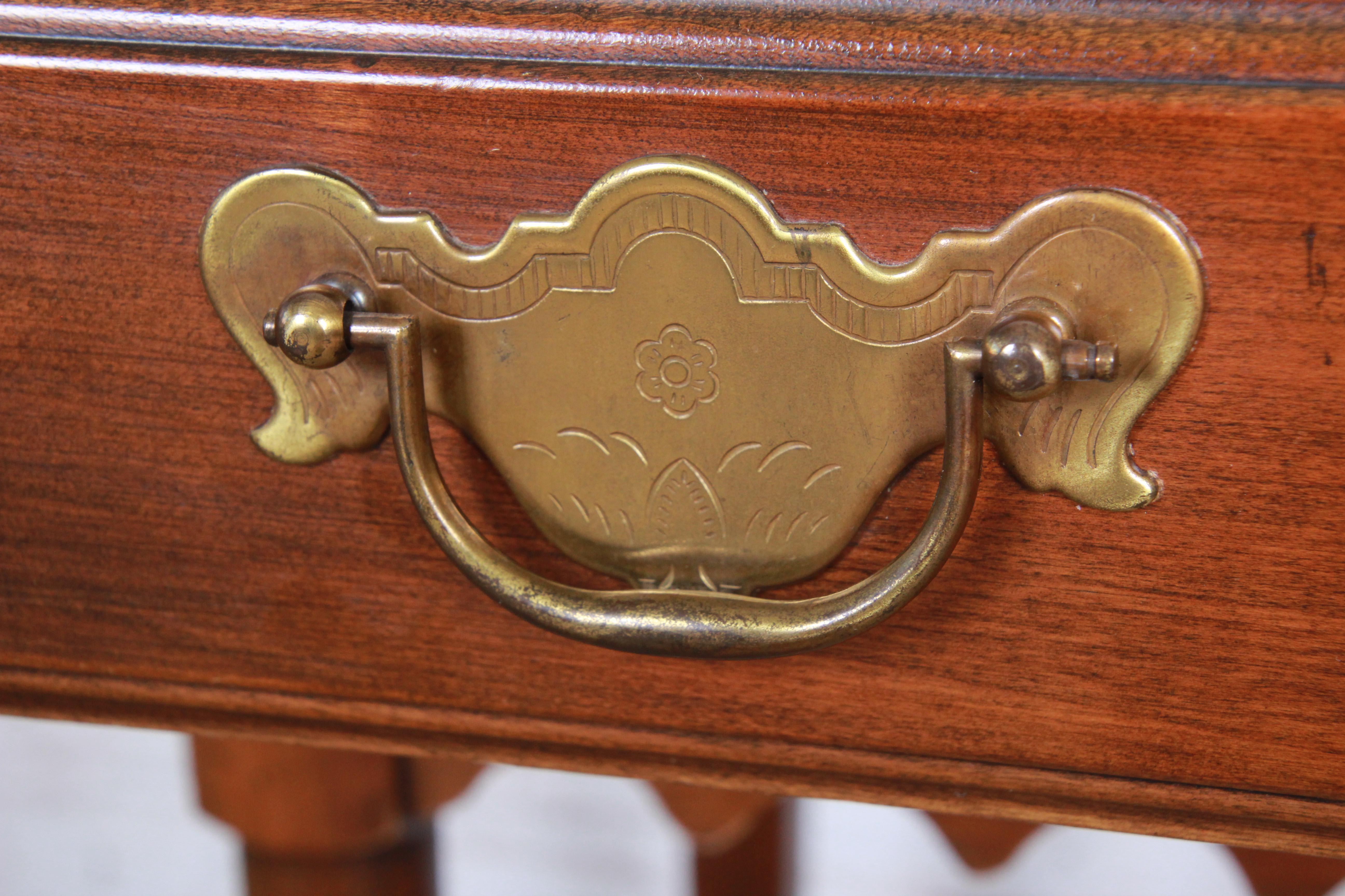 Queen Anne Solid Cherry Drop-Front Secretary Desk by Pennsylvania House In Good Condition In South Bend, IN