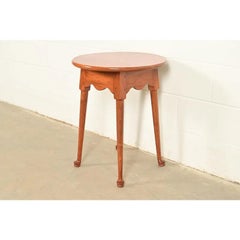 Queen Anne Solid Walnut Tea Table or Occasional Side Table