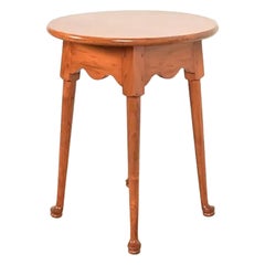 Queen Anne Solid Walnut Tea Table or Occasional Side Table