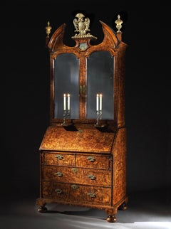 Queen Anne Stained Field Maple “Mulberry-Wood”, Bureau-Cabinet