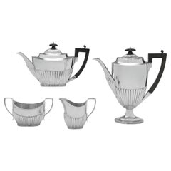 Queen Anne Sterling Silver Tea Set by Mappin & Webb, Sheffield, 1911