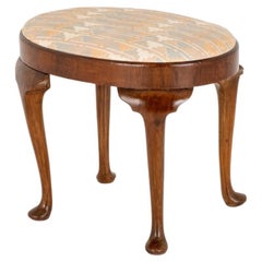 Tabouret Queen Anne Noyer Siège ancien