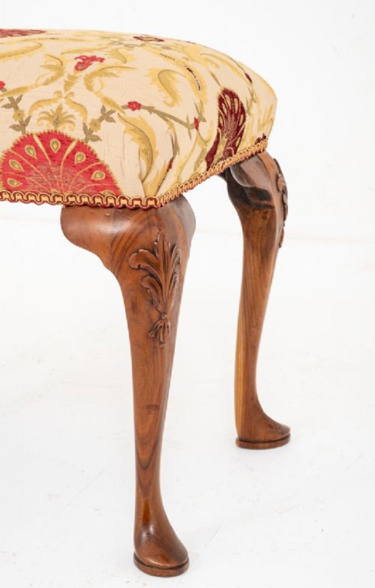 Taburete Queen Anne Asiento Nogal en venta 2