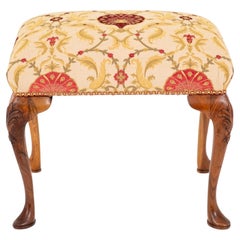 Queen Anne Stool Walnut Seat