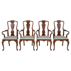 Queen Anne Style Arm Chairs, 4