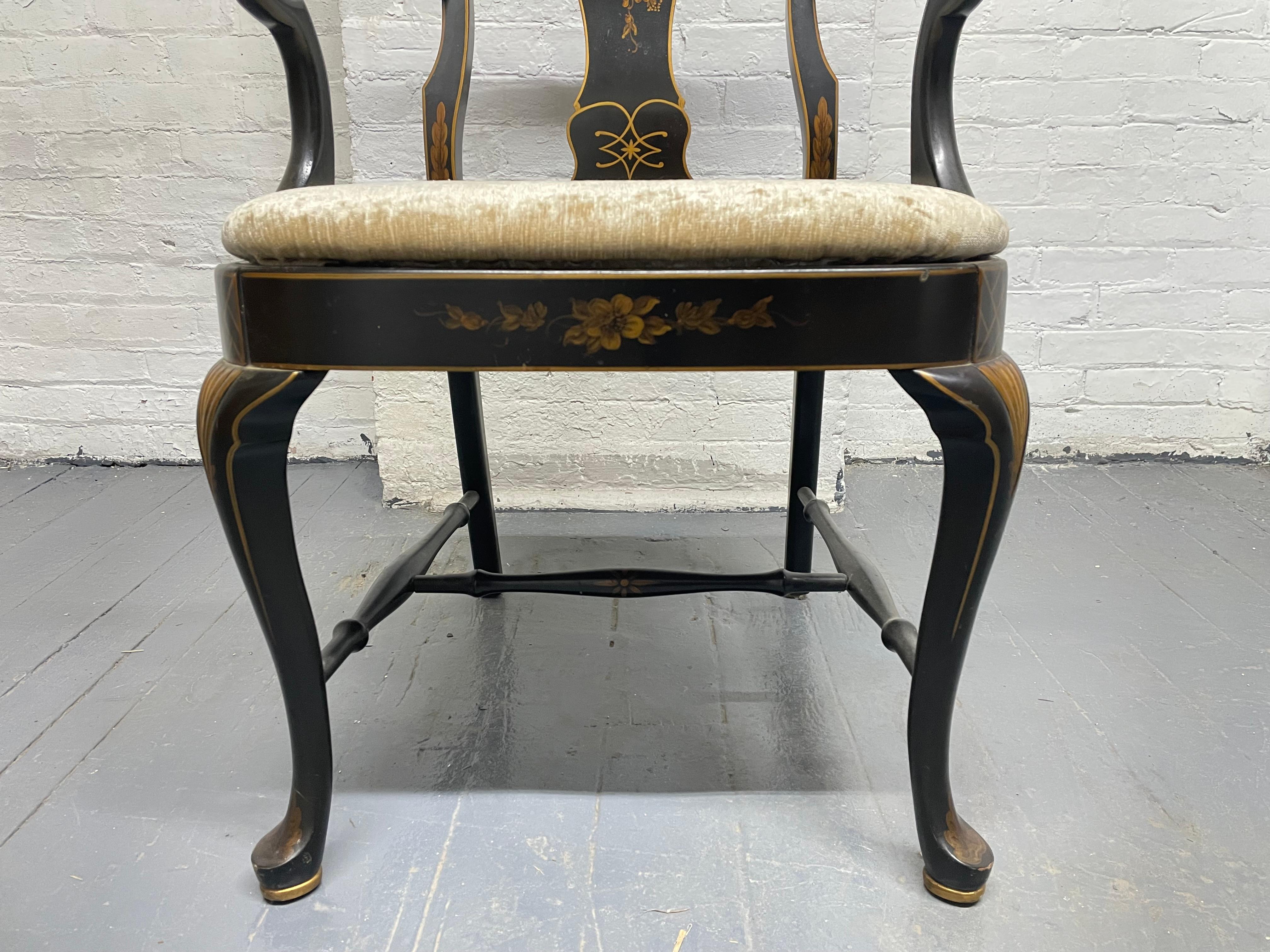 Mid-20th Century Queen Anne Style Armchair