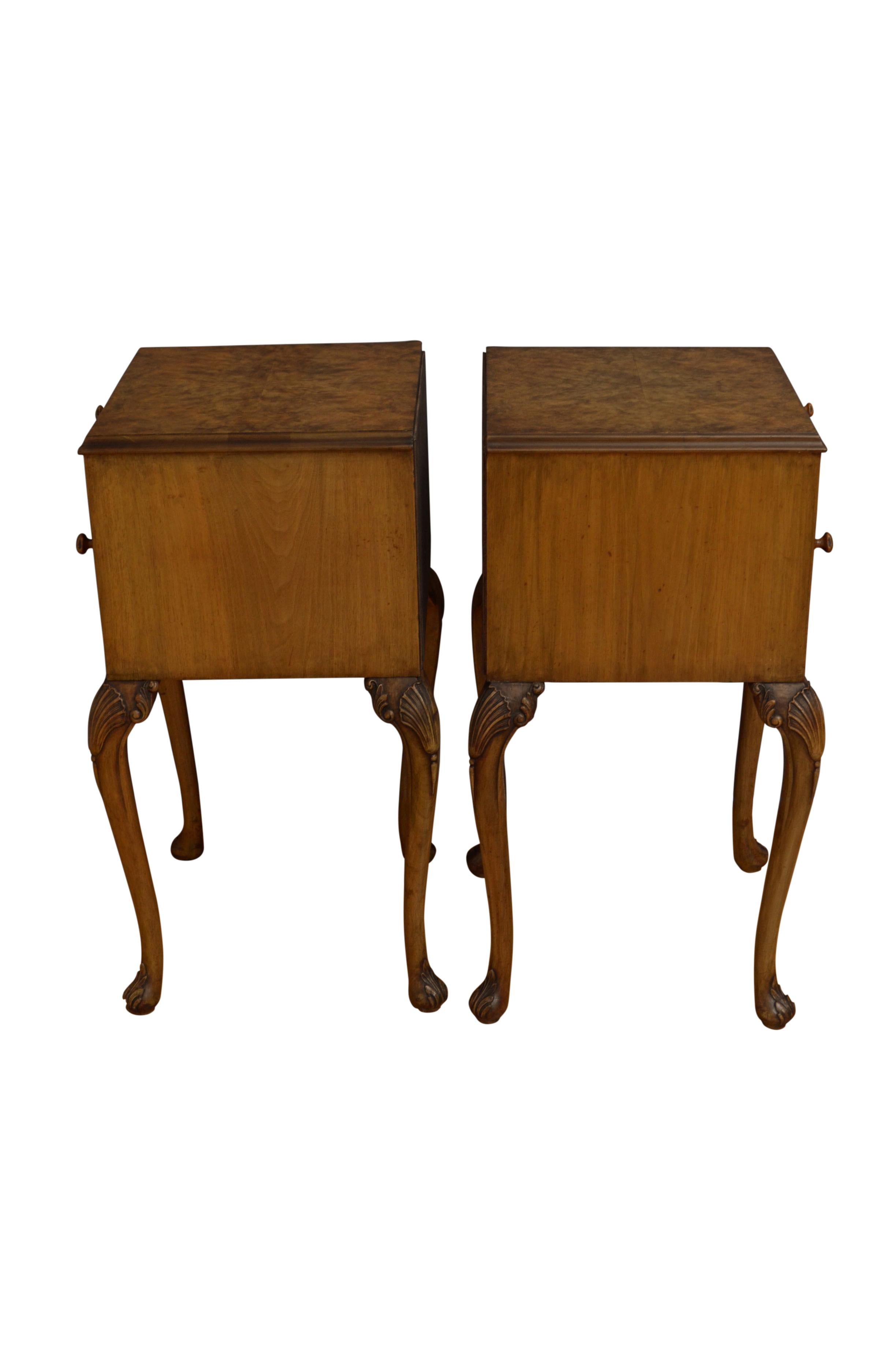 Queen Anne Style Bedside Cabinets 3