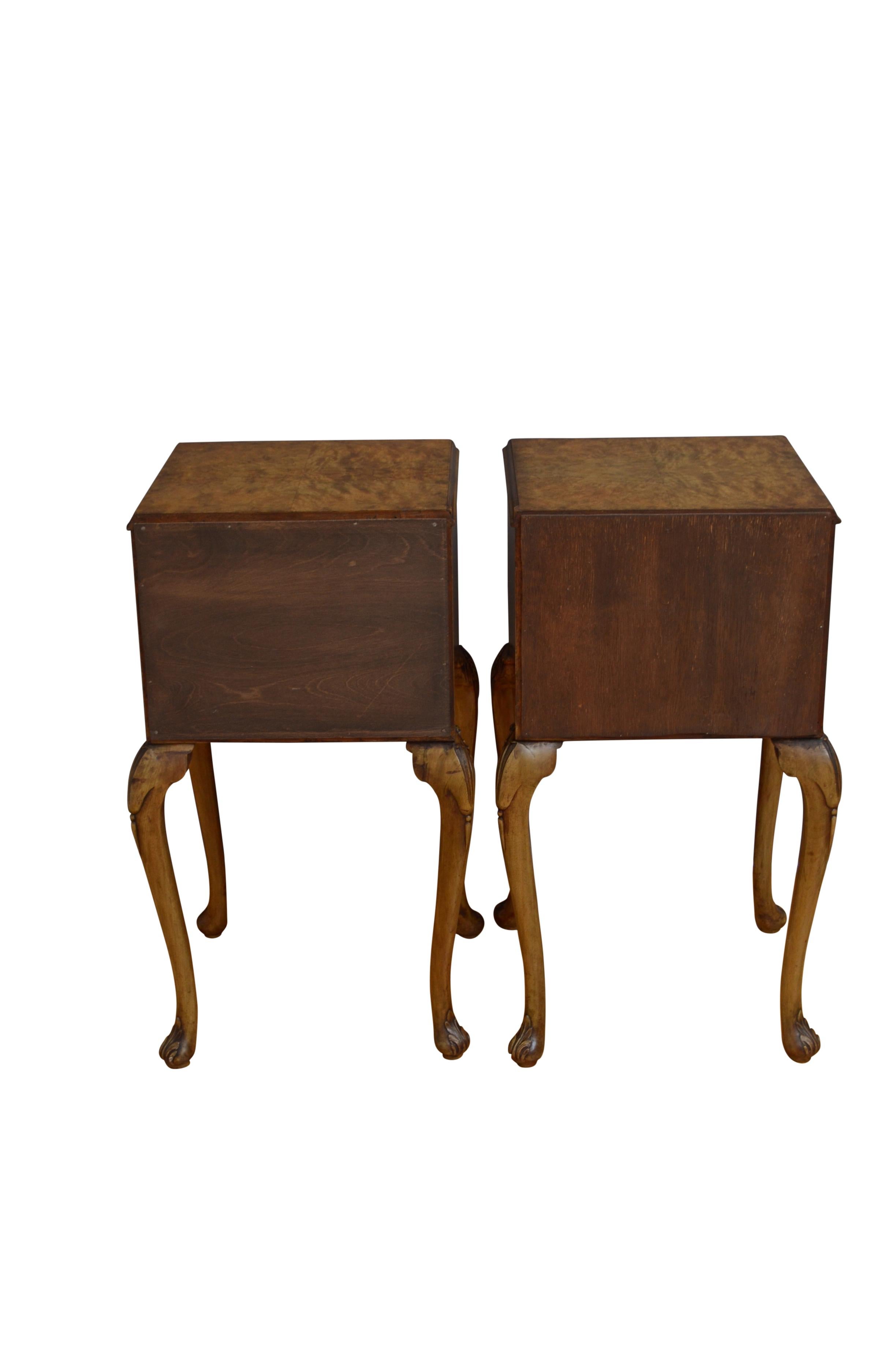 Queen Anne Style Bedside Cabinets 4