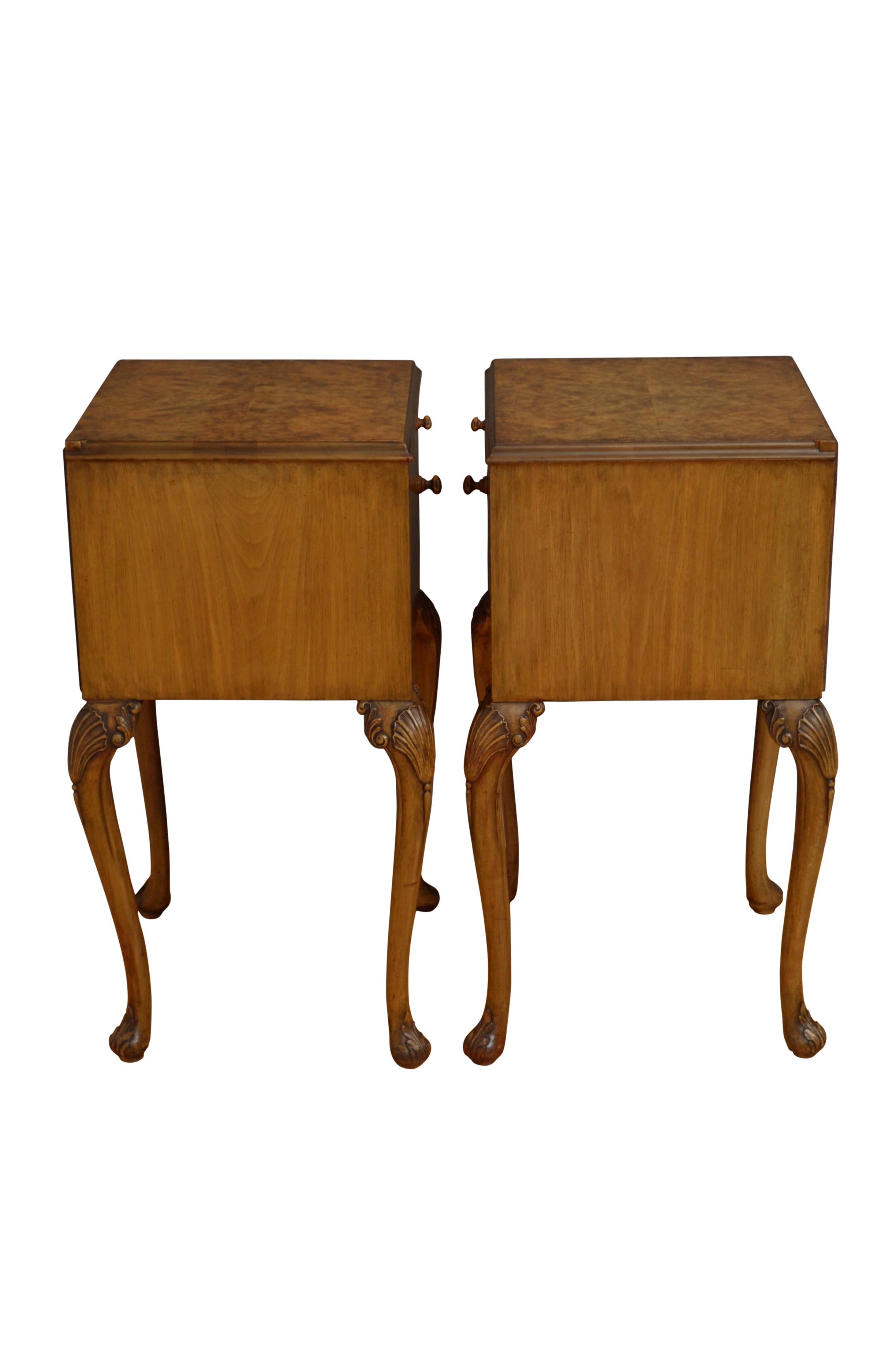Queen Anne Style Bedside Cabinets 5