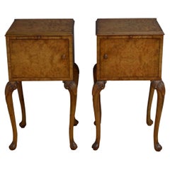 Queen Anne Style Bedside Cabinets