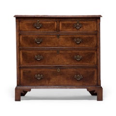 Queen Anne Style Burled Walnut Chest of Drawers, c. 1800