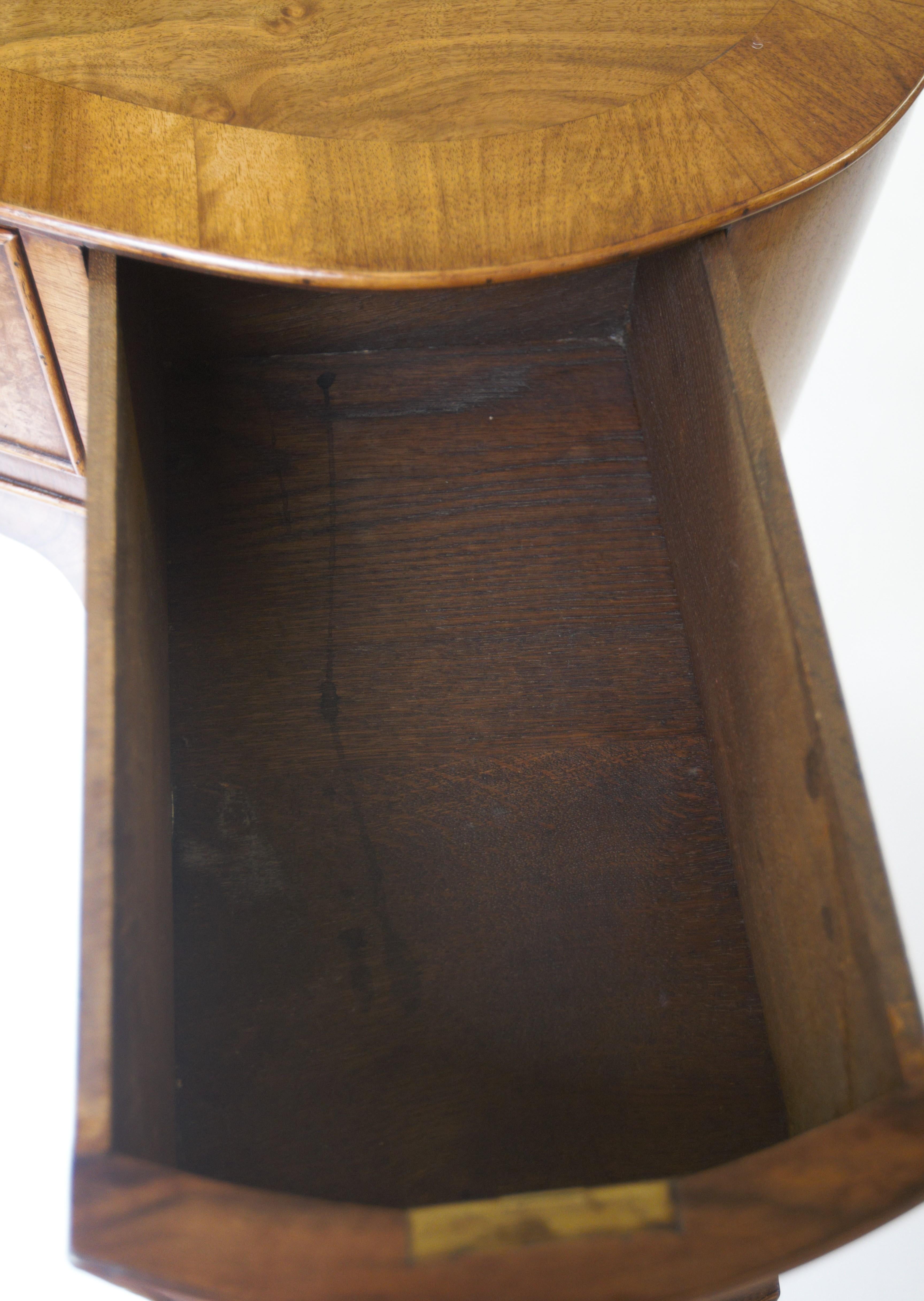 Queen Anne style Burr Walnut Dressing Table circa 1930s 2