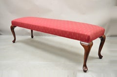 Queen Anne Style Cherry Wood Red Window Bench