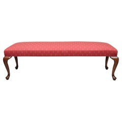 Queen Anne Style Cherry Wood Red Window Bench