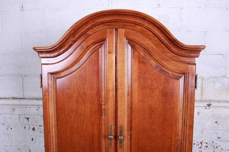 Queen Anne Style Cherrywood Armoire Dresser by Lexington at 1stDibs
