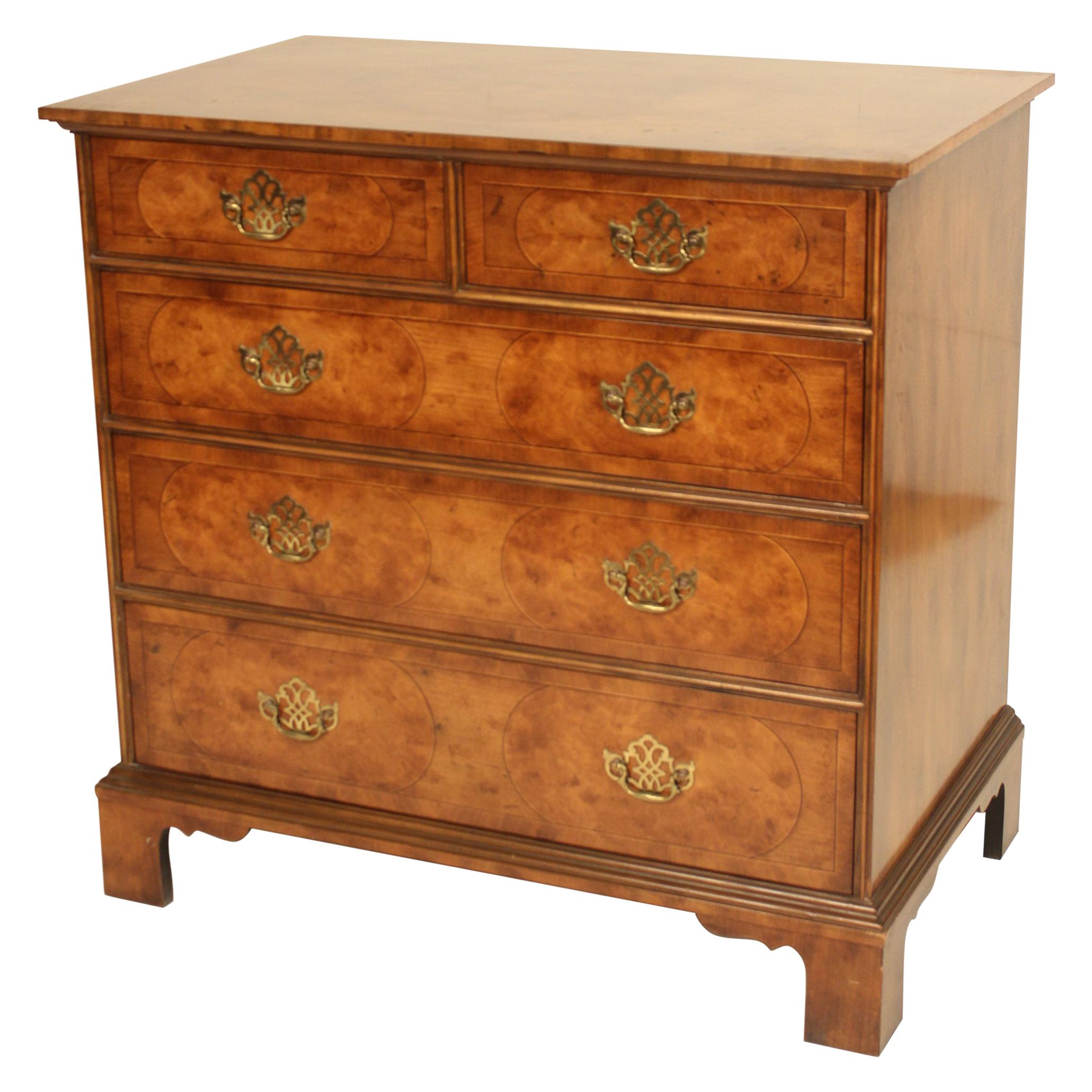 Queen Anne Style Chest of Drawers, Made by Baker Furniture