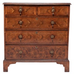 Queen Anne Style Chest of Drawers with Honeycomb Veneer, c. 1800