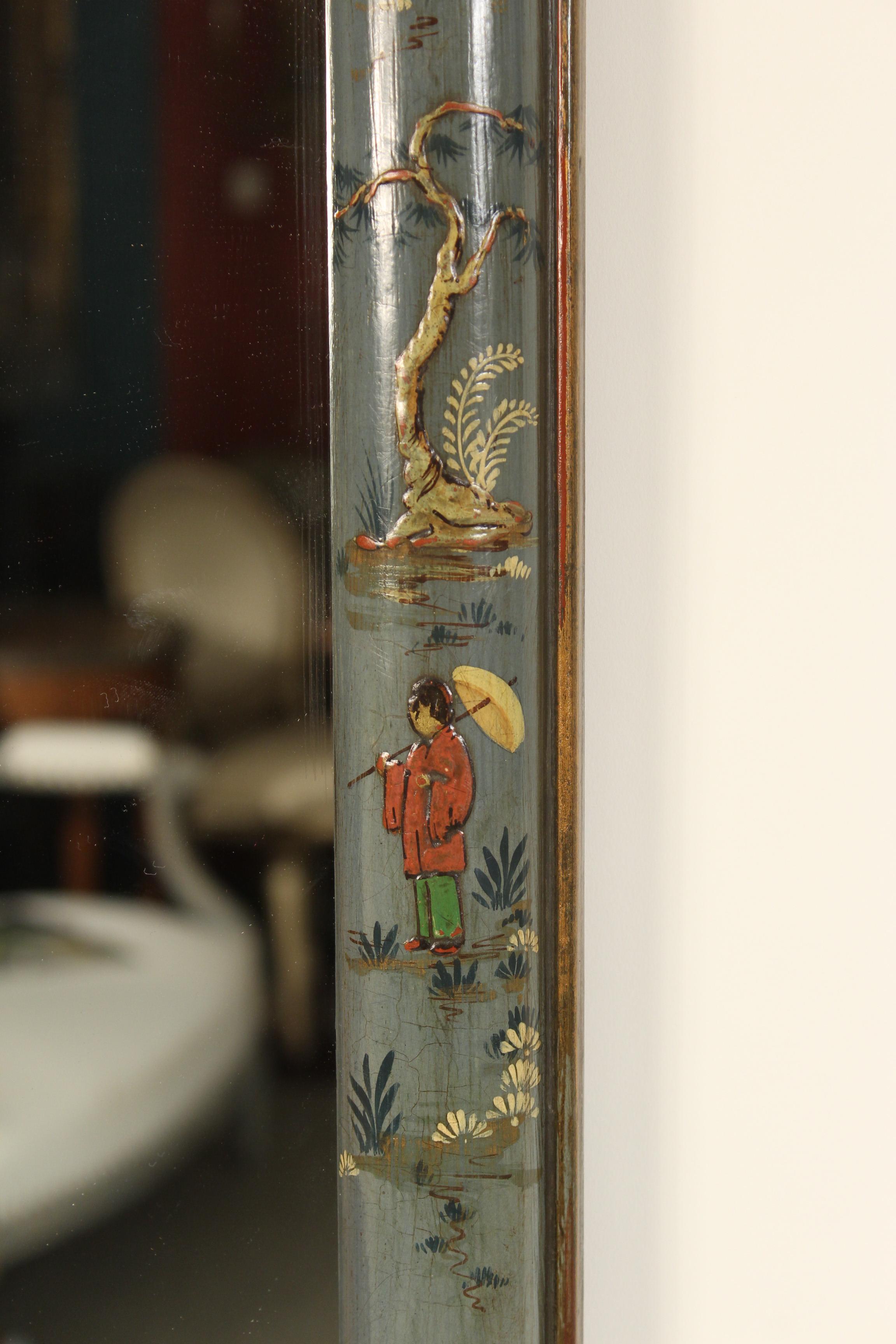 Console et miroir décorés de chinoiseries de style Queen Anne en vente 8