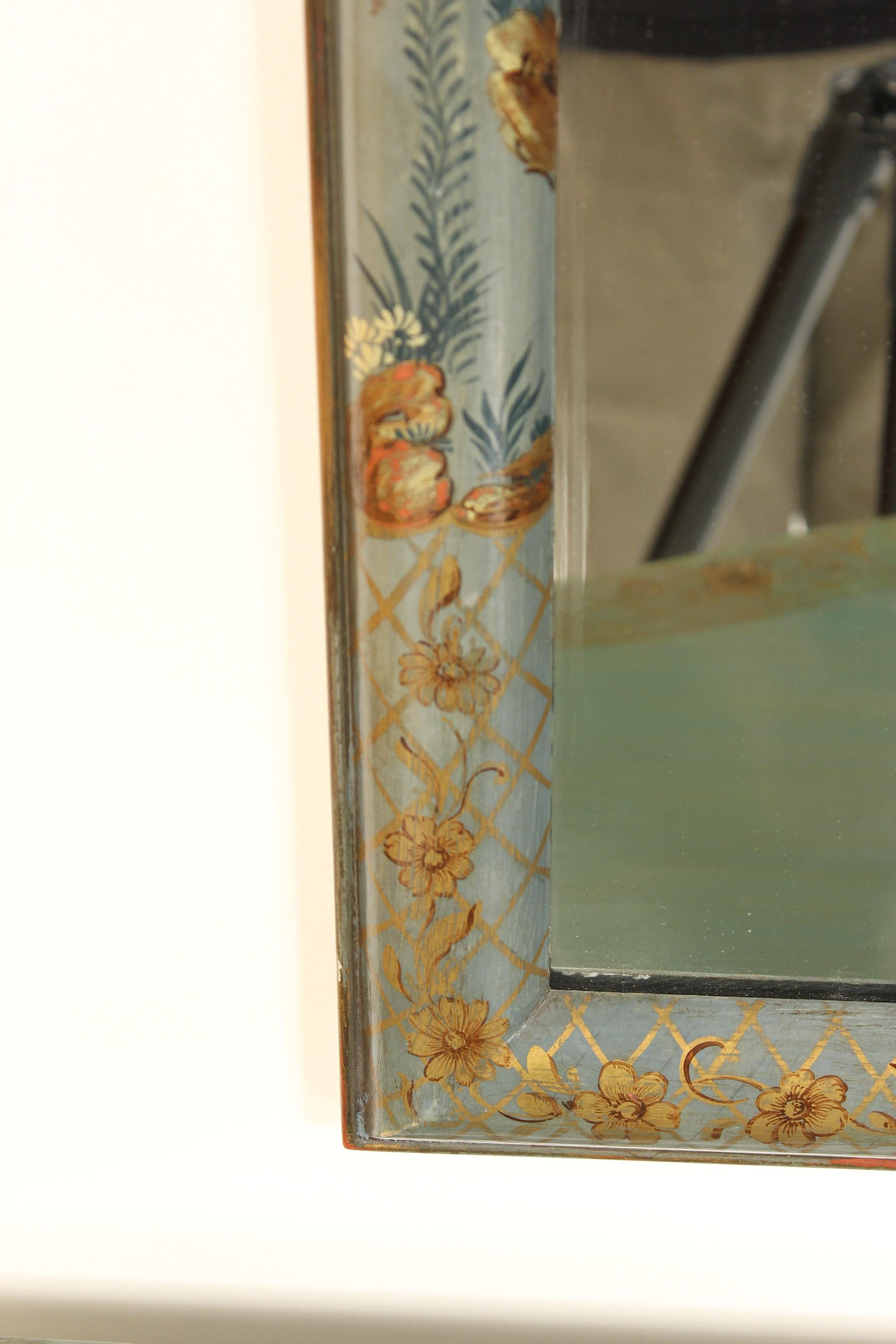 Queen Anne Style Chinoiserie Decorated Console and Mirror 8