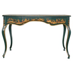 Queen Anne Style Chinoiserie Writing Table Desk