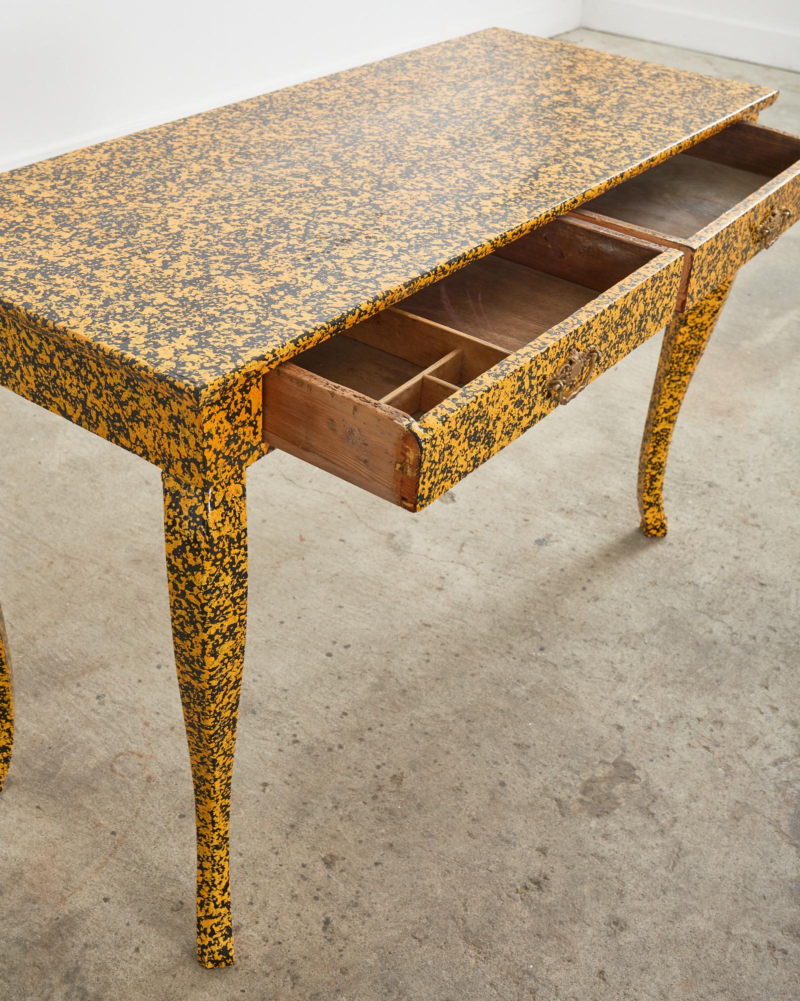 Queen Anne Style Console or Desk Speckled by Ira Yeager For Sale 3