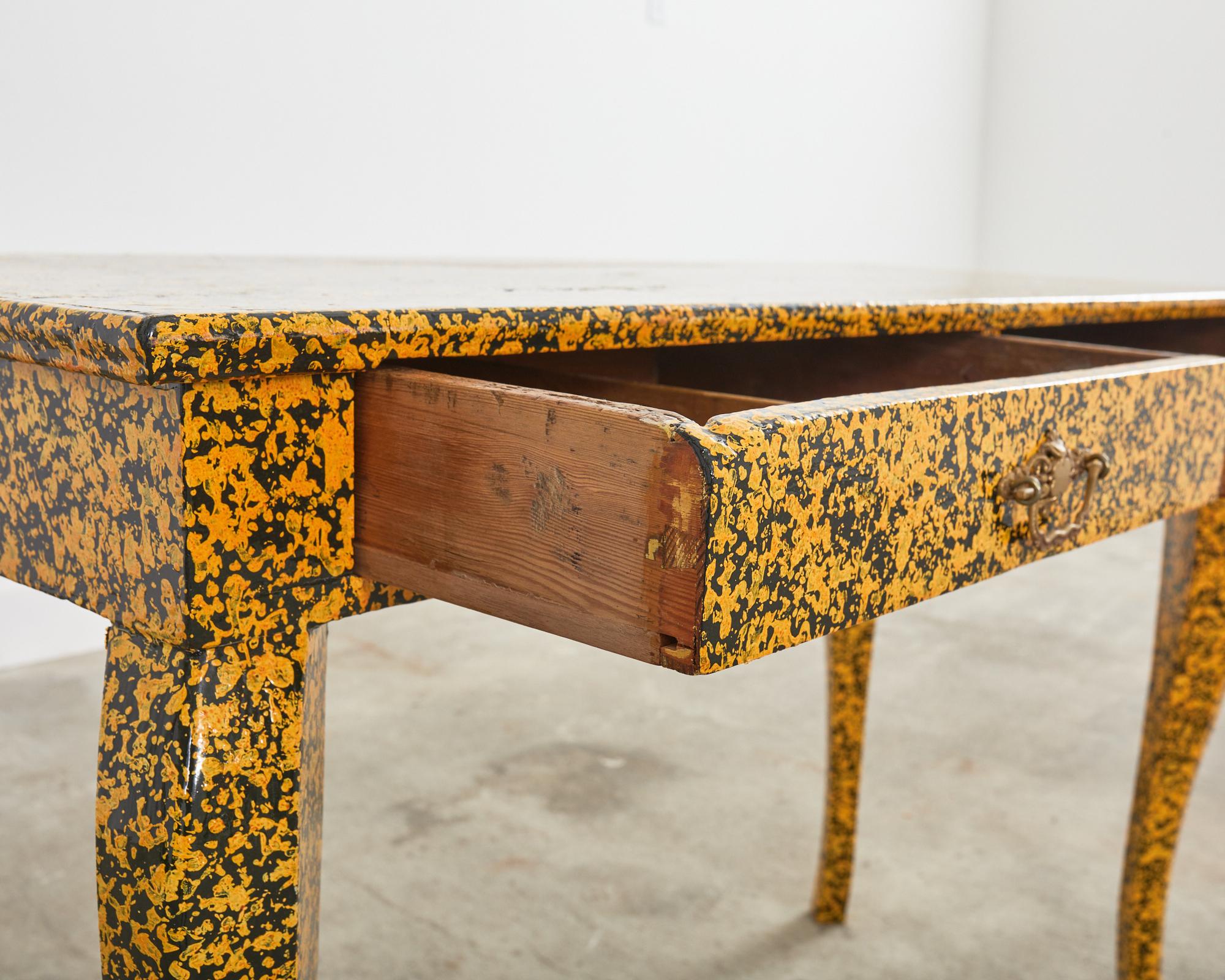 Queen Anne Style Console or Desk Speckled by Ira Yeager For Sale 5