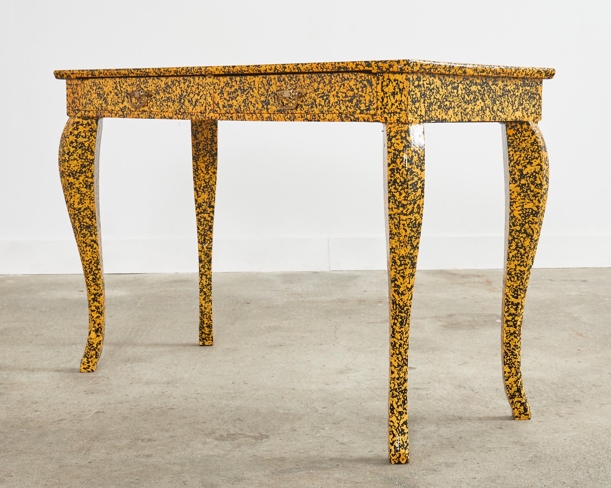 Queen Anne Style Console or Desk Speckled by Ira Yeager For Sale 8