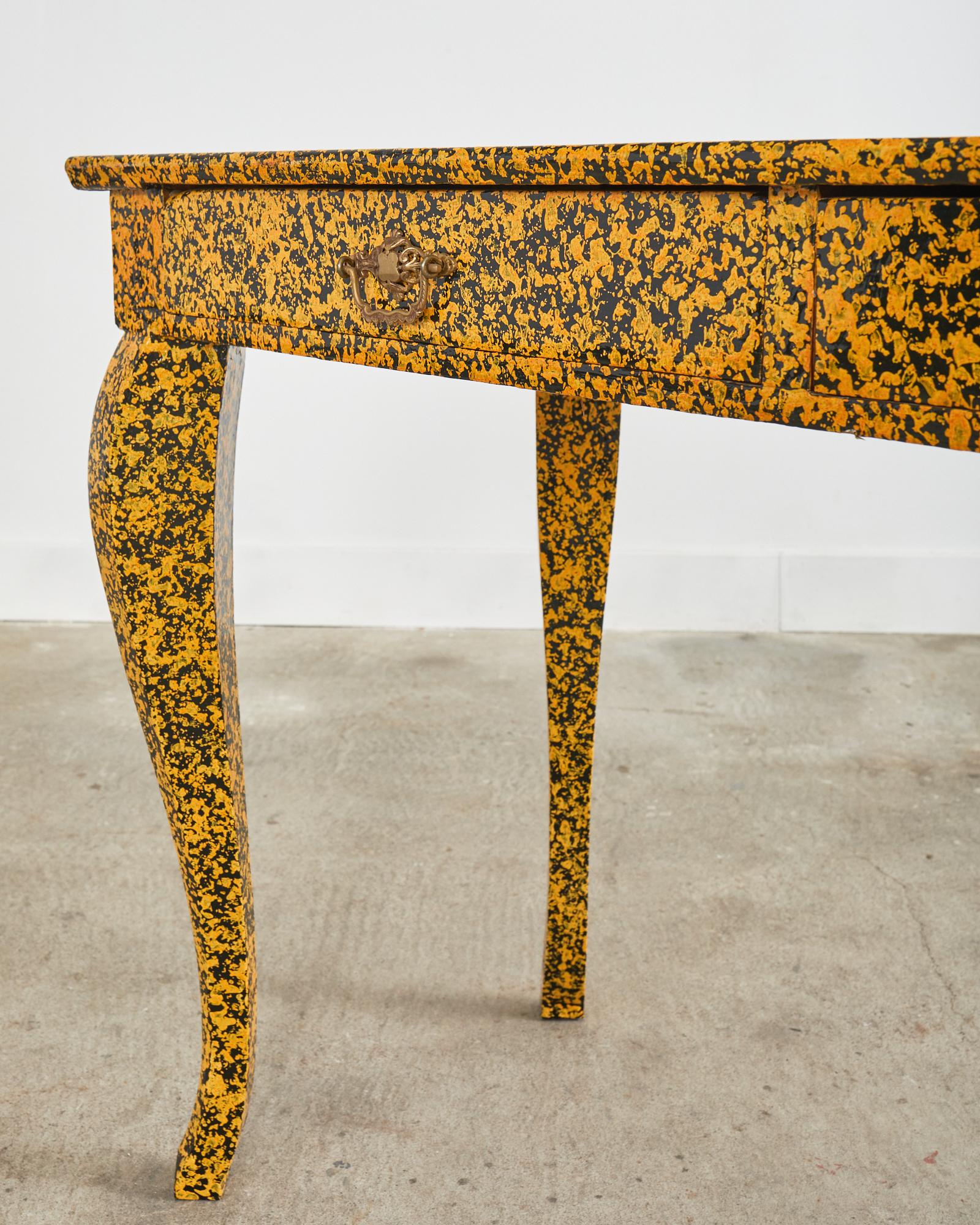 Queen Anne Style Console or Desk Speckled by Ira Yeager For Sale 9