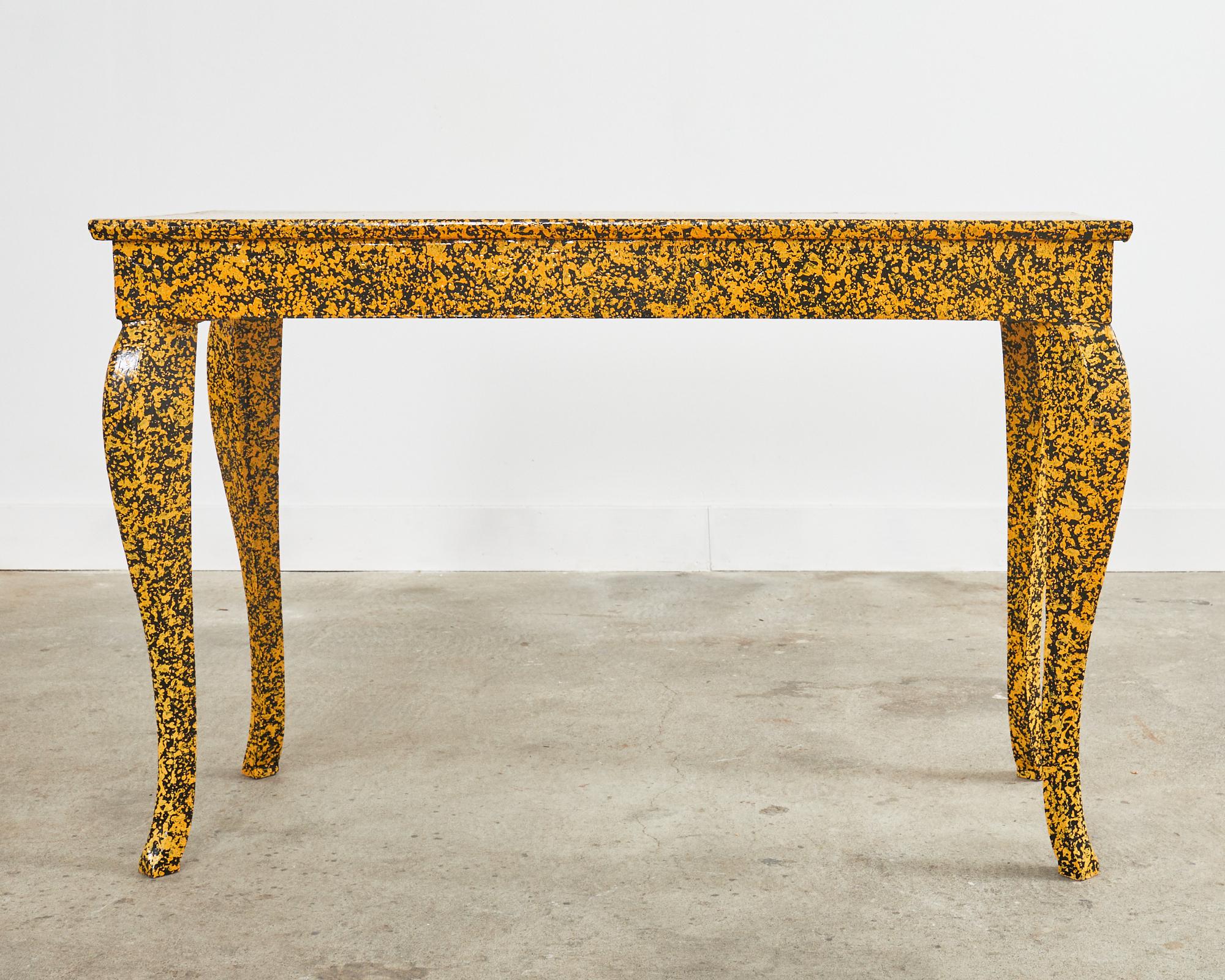 Queen Anne Style Console or Desk Speckled by Ira Yeager For Sale 13
