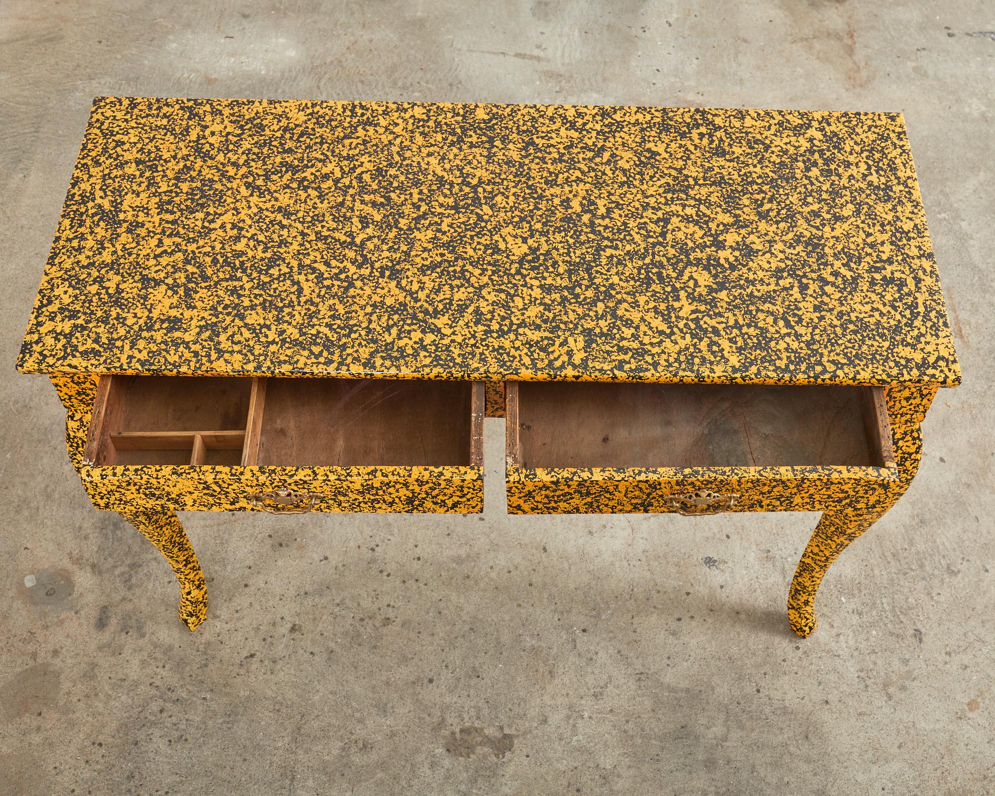 Queen Anne Style Console or Desk Speckled by Ira Yeager For Sale 2