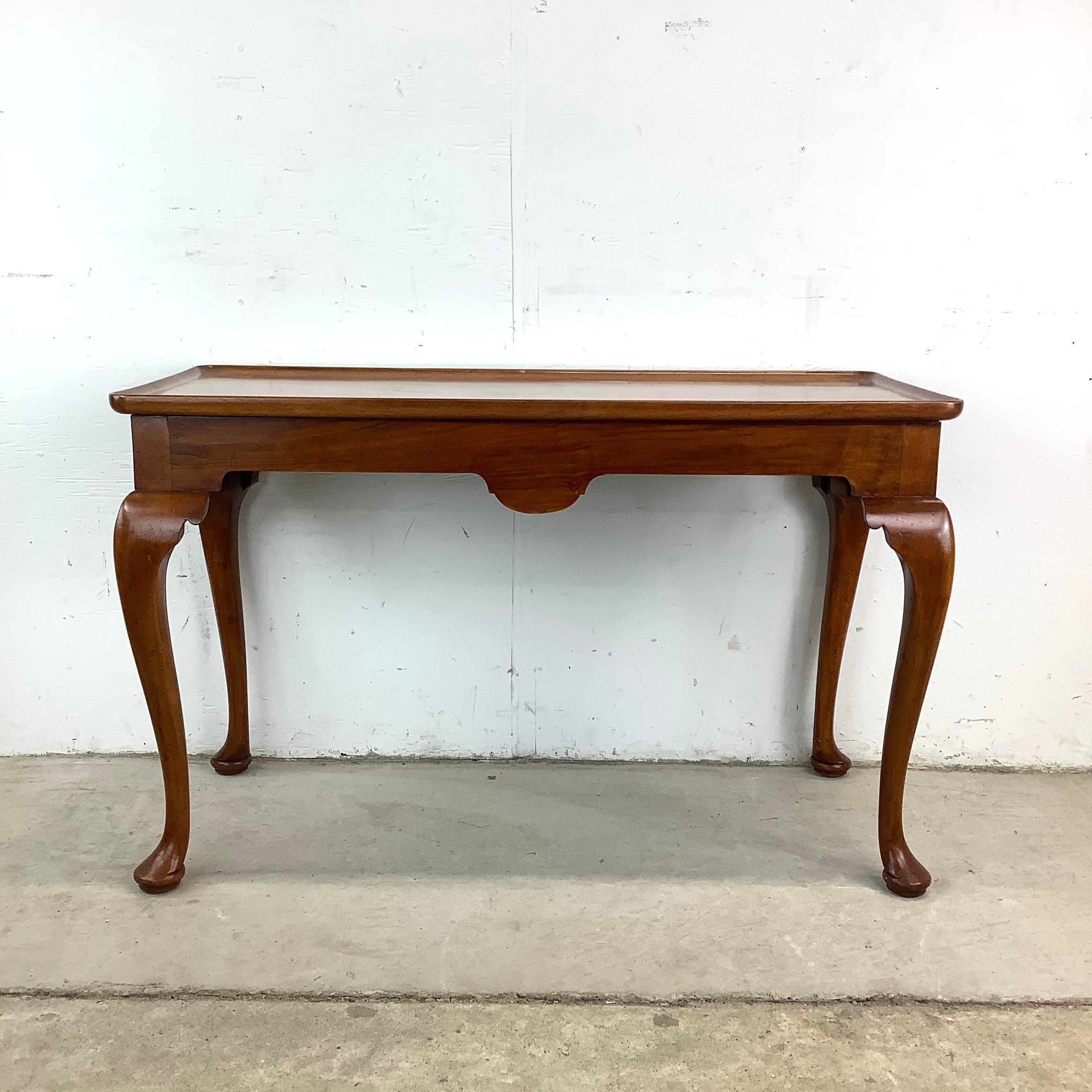 Queen Anne Style Console Table after Ethan Allen For Sale 5