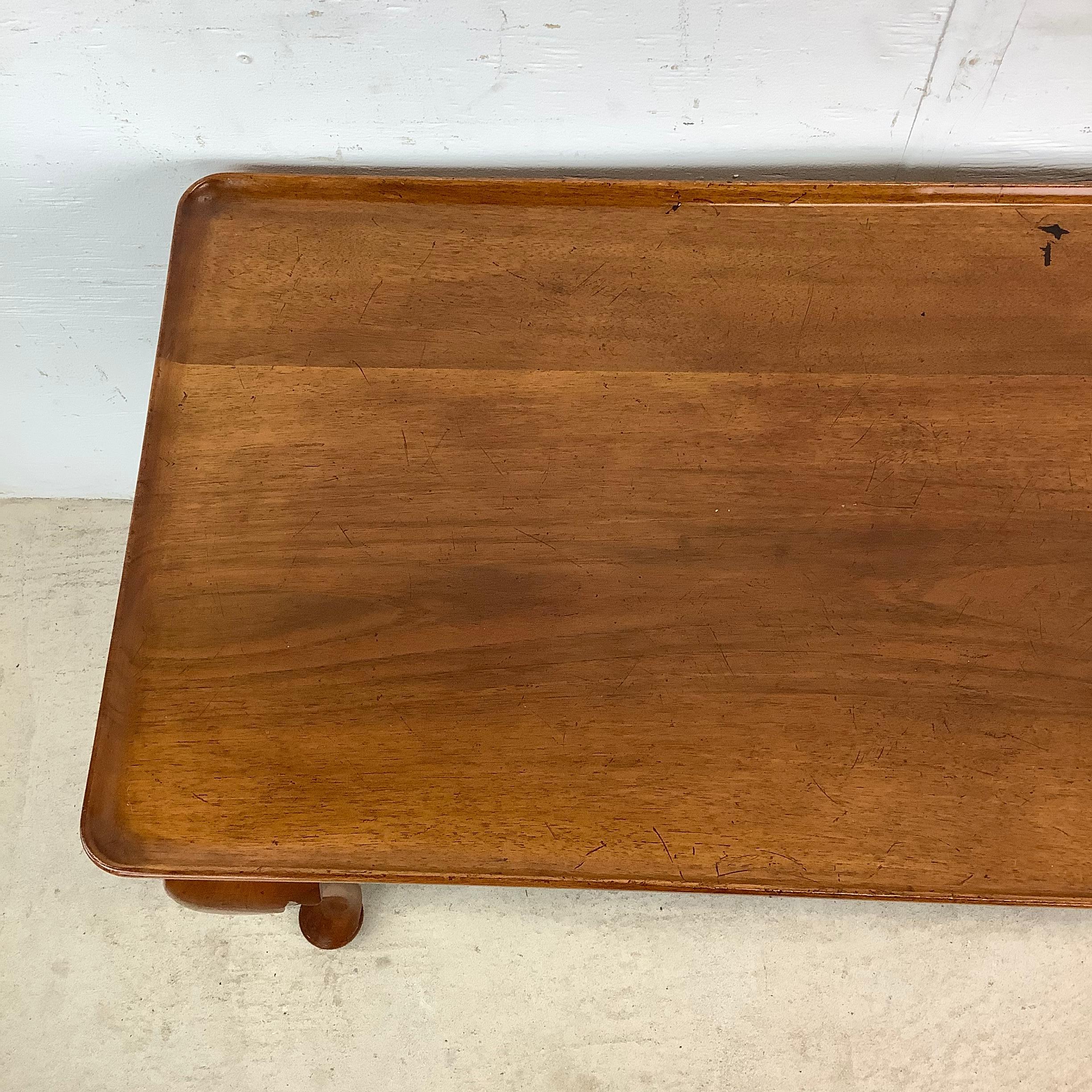 Queen Anne Style Console Table after Ethan Allen For Sale 8