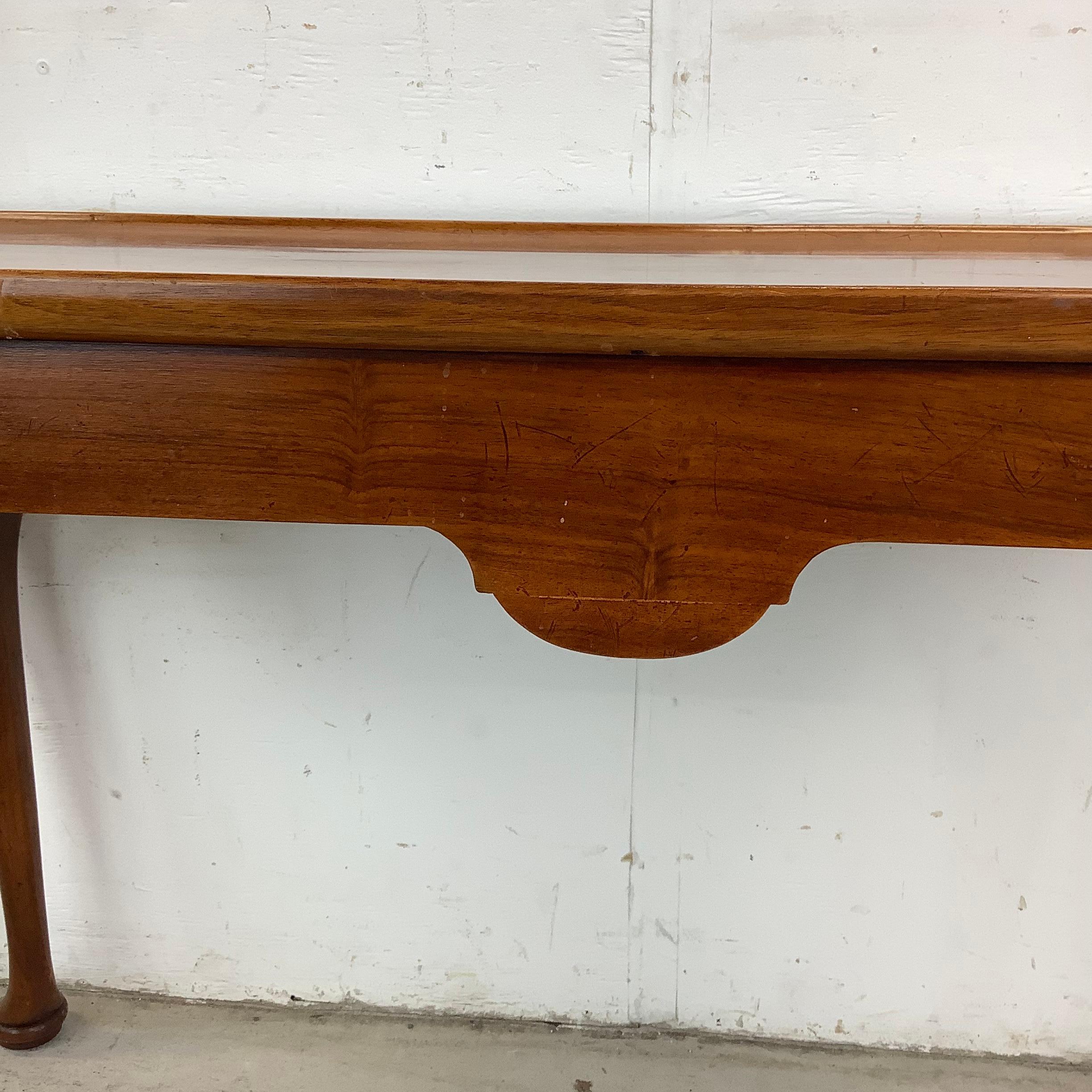 Queen Anne Style Console Table after Ethan Allen For Sale 11