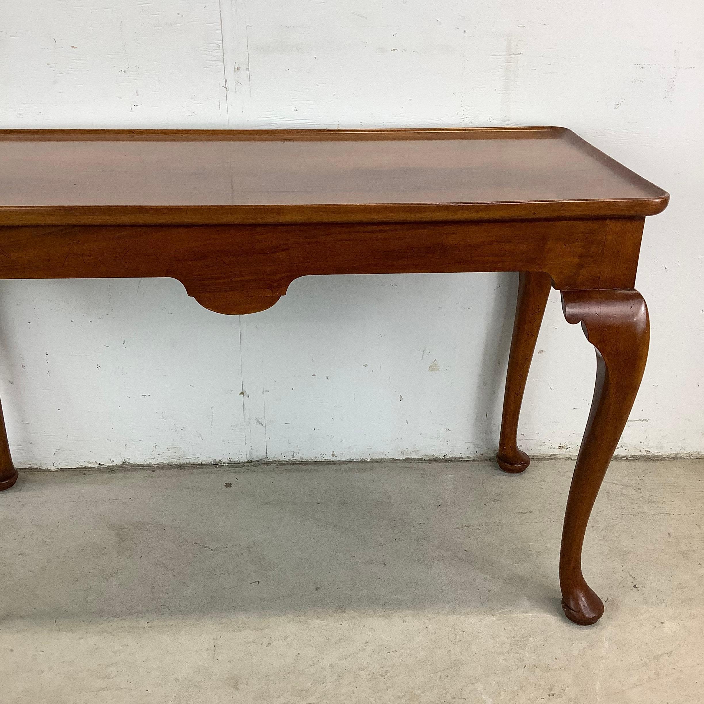 Unknown Queen Anne Style Console Table after Ethan Allen For Sale