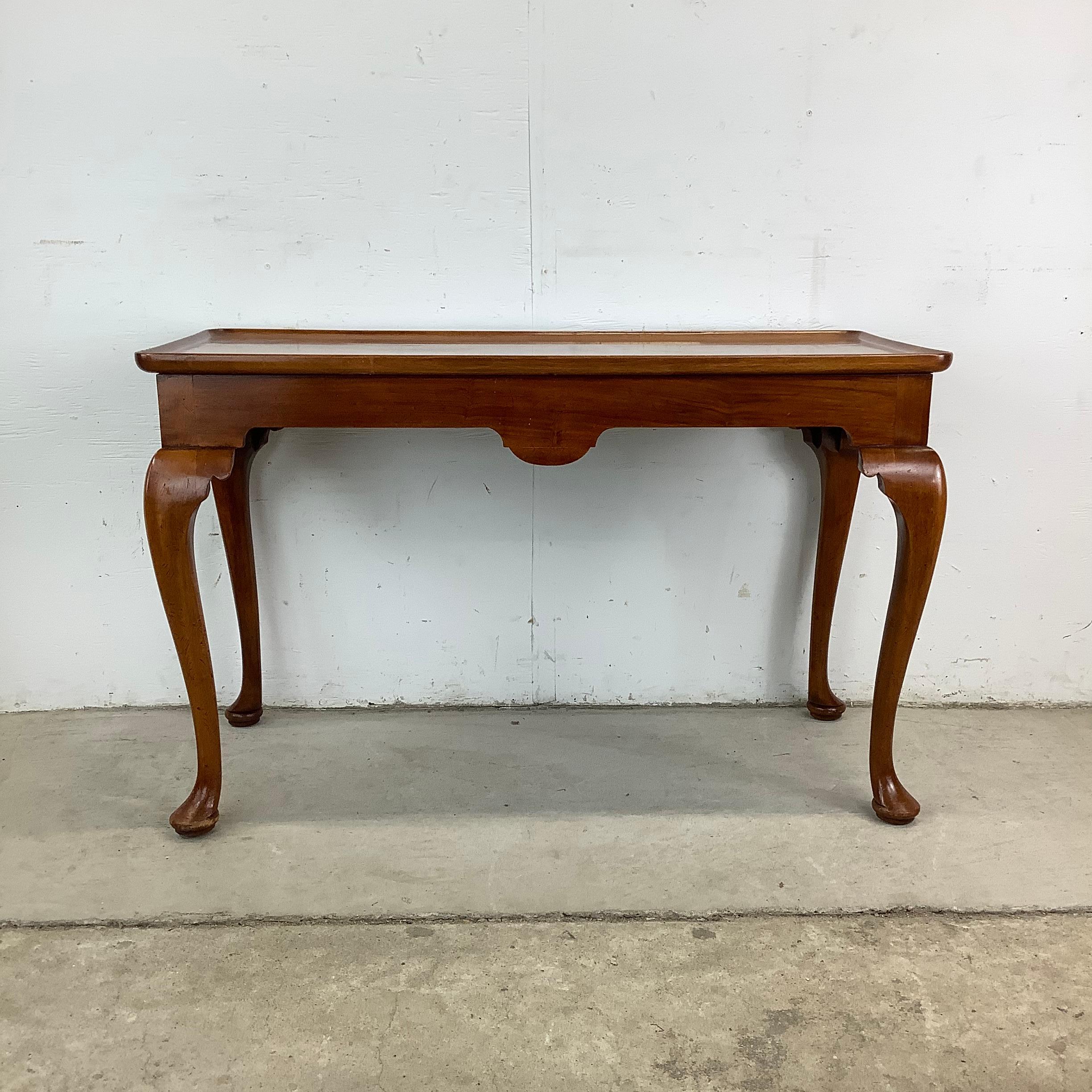 Other Queen Anne Style Console Table after Ethan Allen For Sale