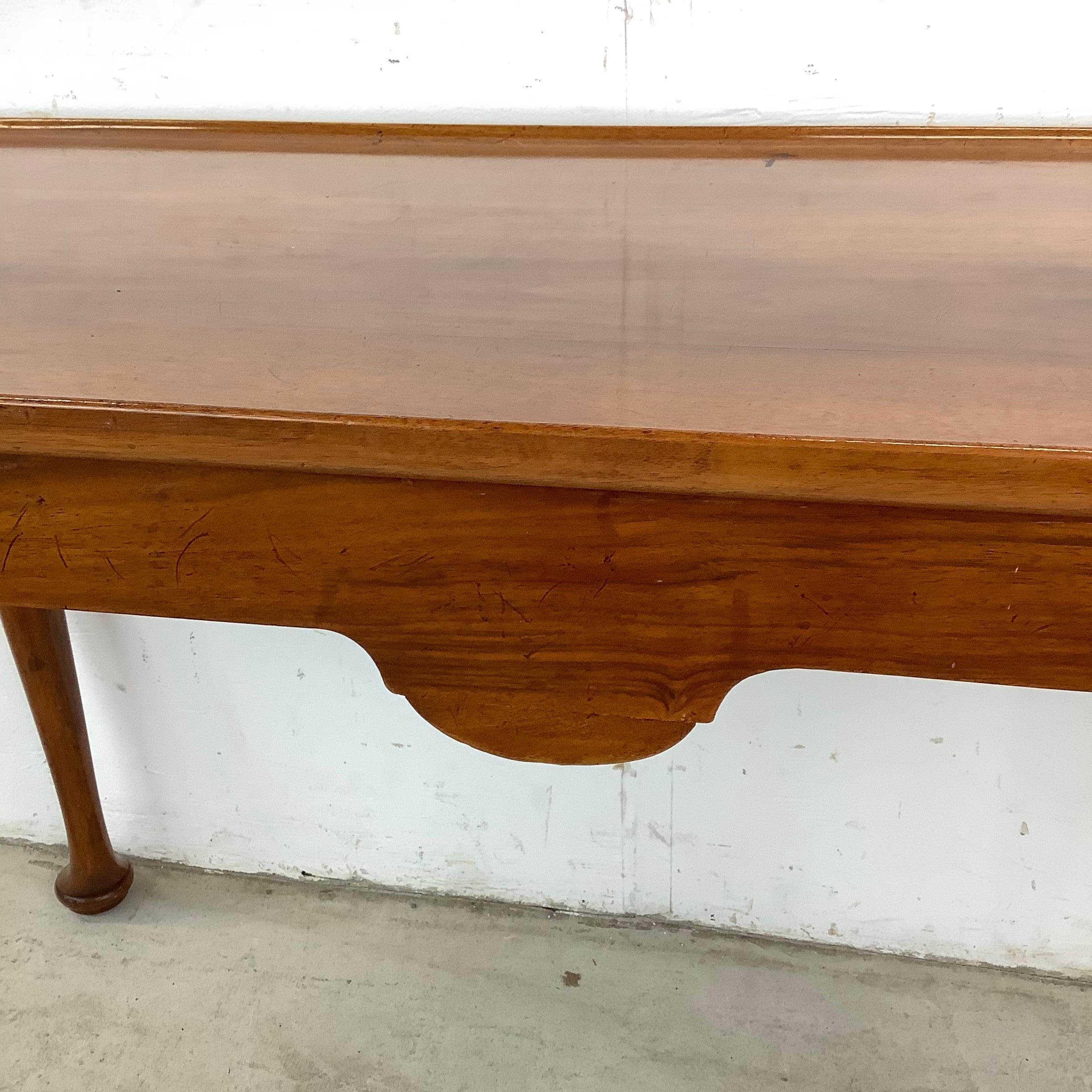 Queen Anne Style Console Table after Ethan Allen For Sale 1