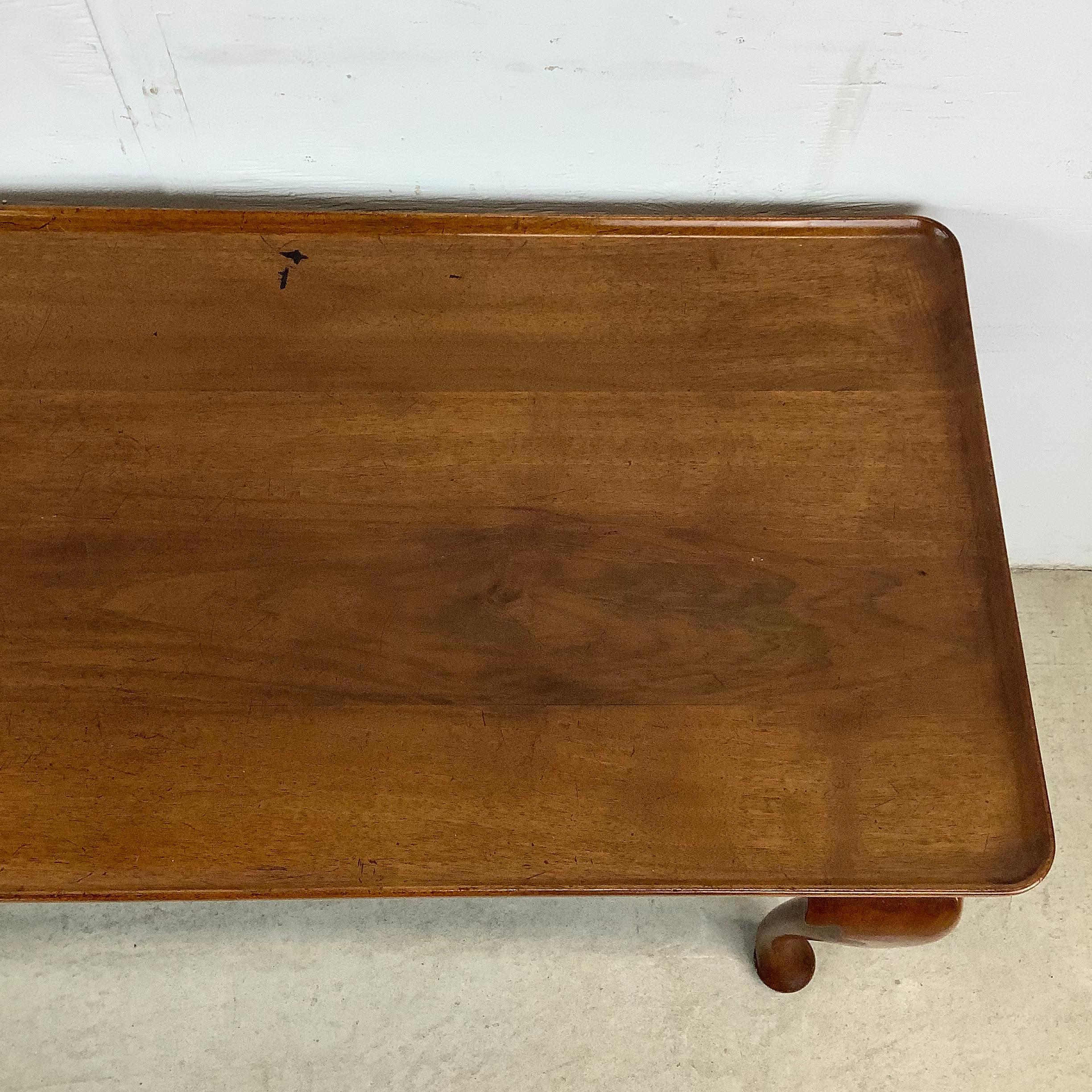Queen Anne Style Console Table after Ethan Allen For Sale 2