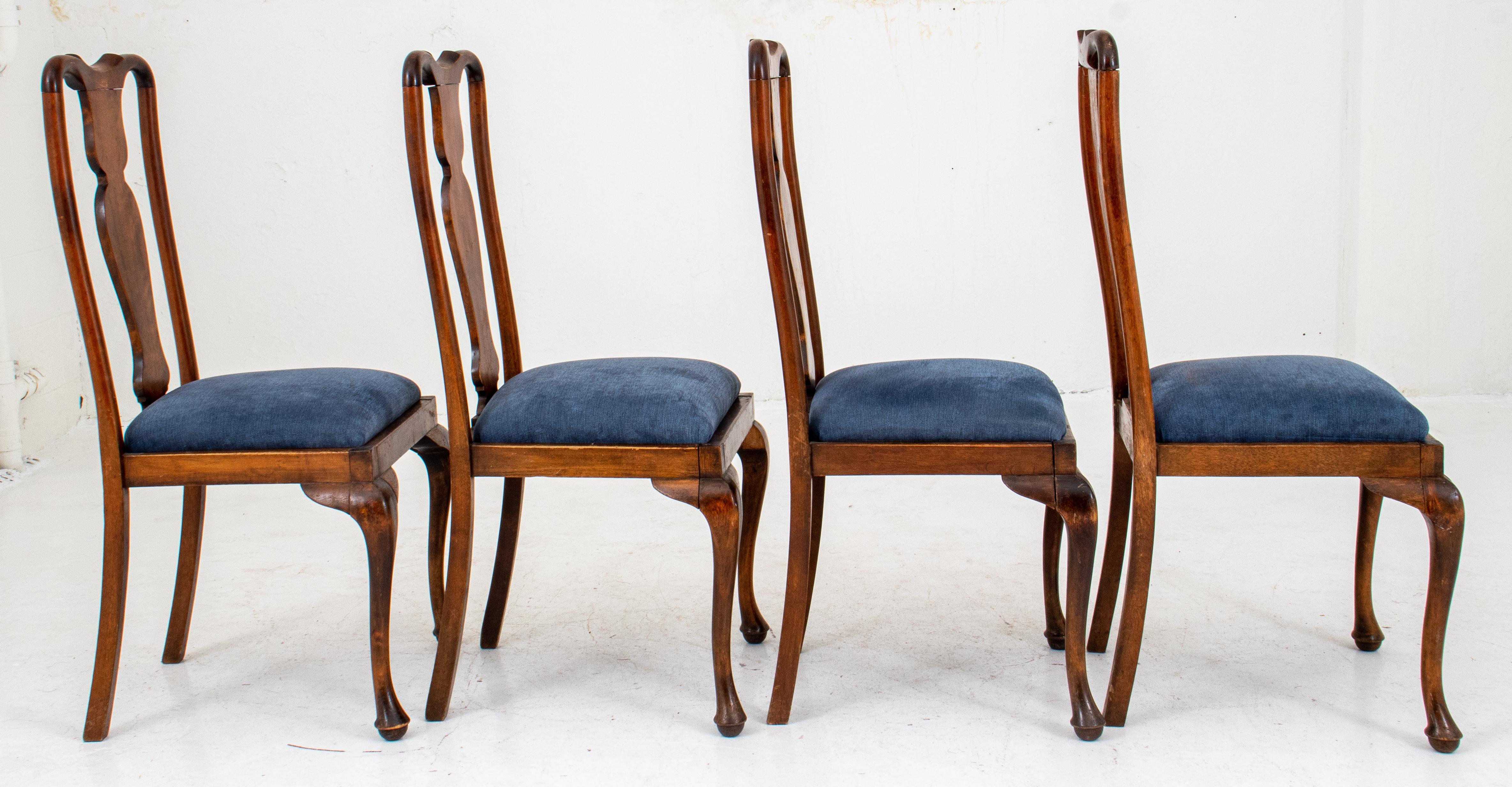 20th Century Queen Anne Style Dining Chairs, 4