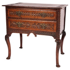 Lowboy in stile Queen Anne in Oak