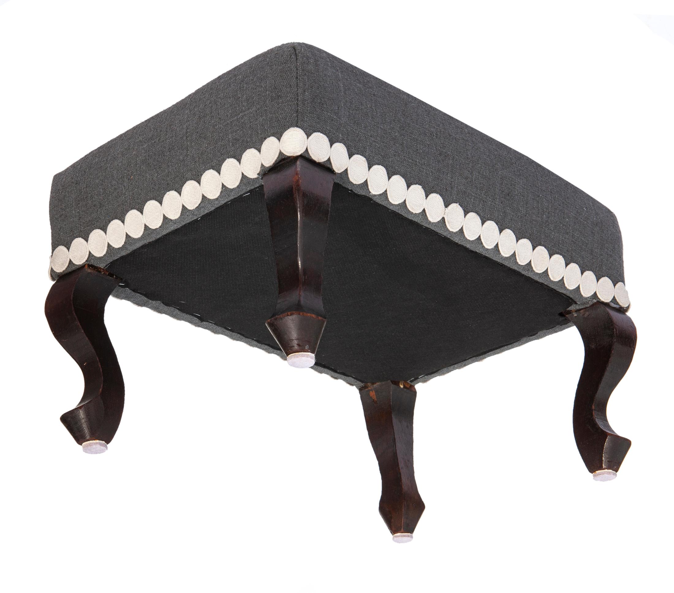 Queen Anne Style Footstool/Mod Trim 1