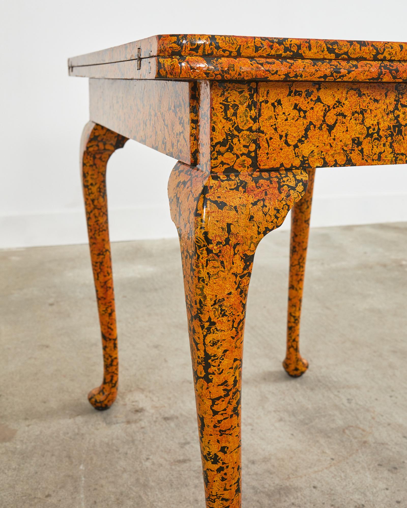 Queen Anne Style Games Table Desk Speckled by Ira Yeager 3