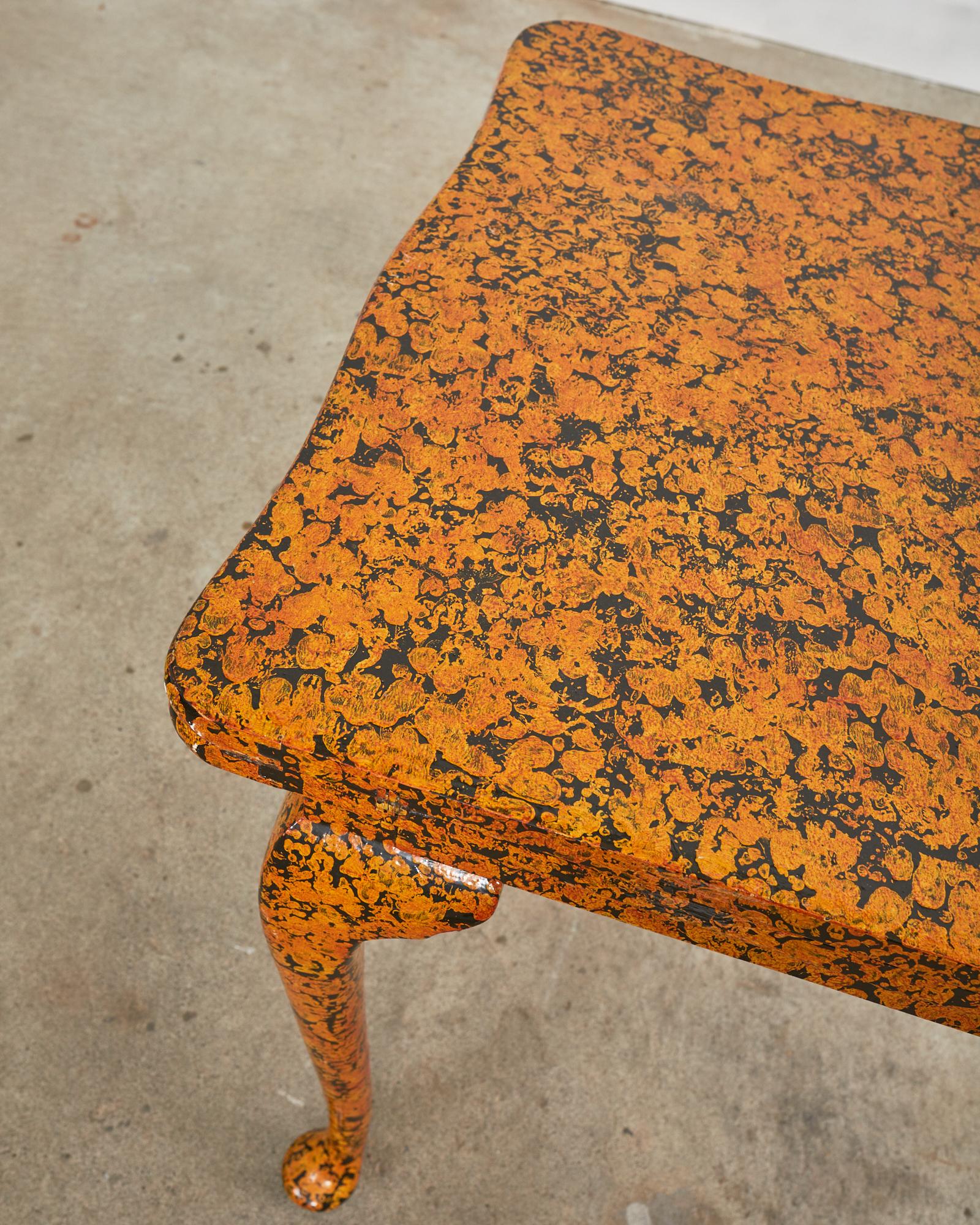 Queen Anne Style Games Table Desk Speckled by Ira Yeager 5