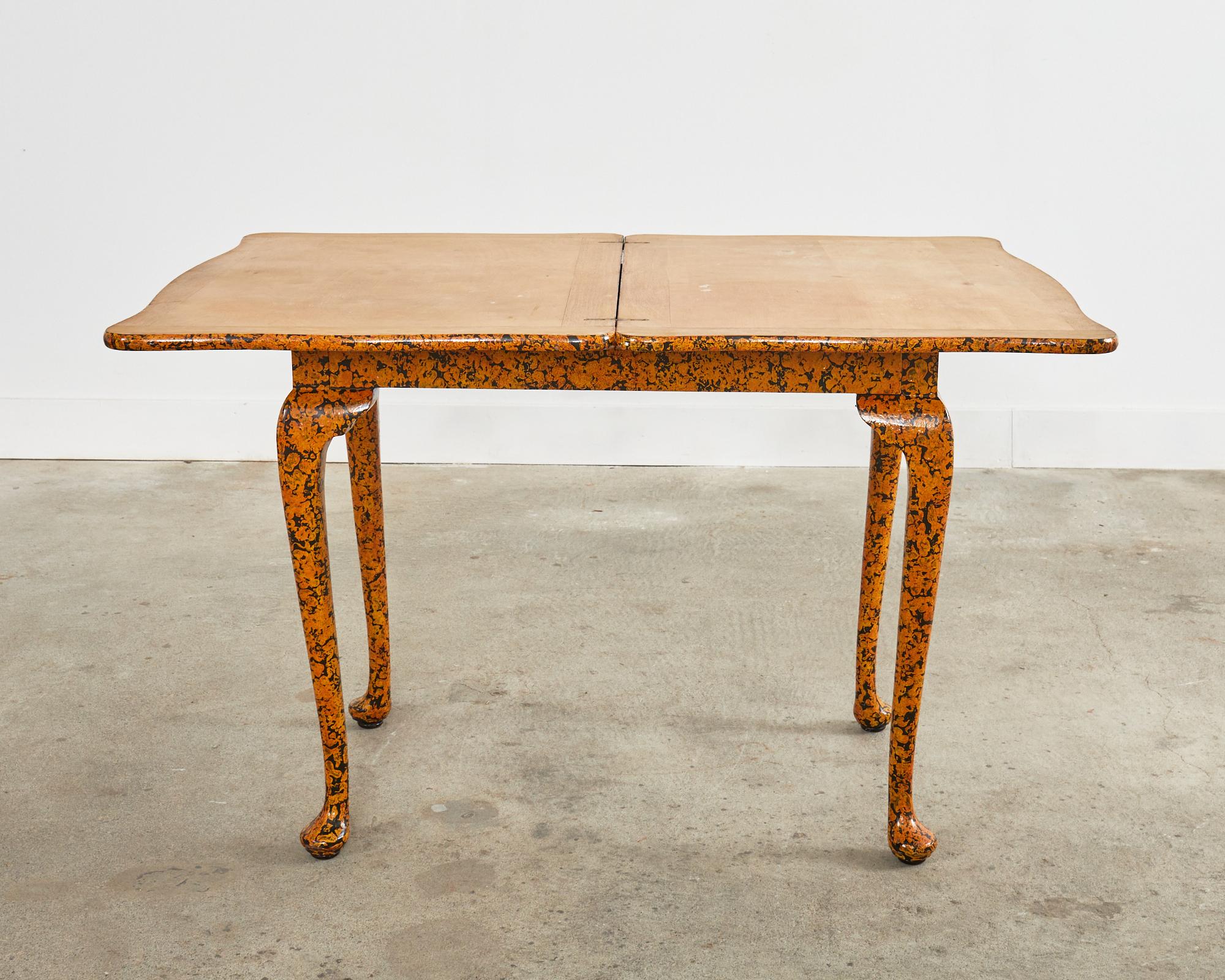 Queen Anne Style Games Table Desk Speckled by Ira Yeager 6