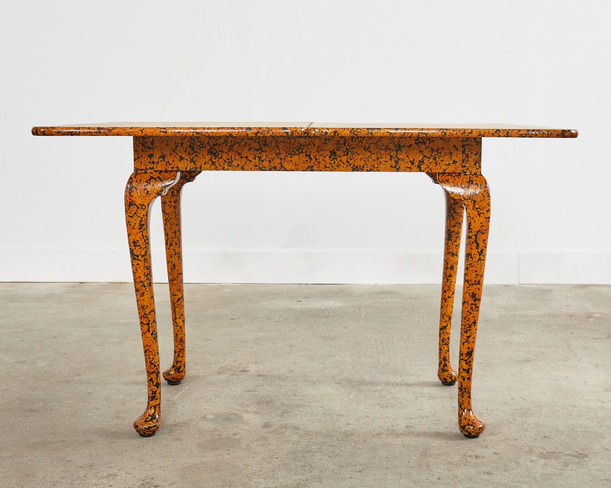 Queen Anne Style Games Table Desk Speckled by Ira Yeager 7
