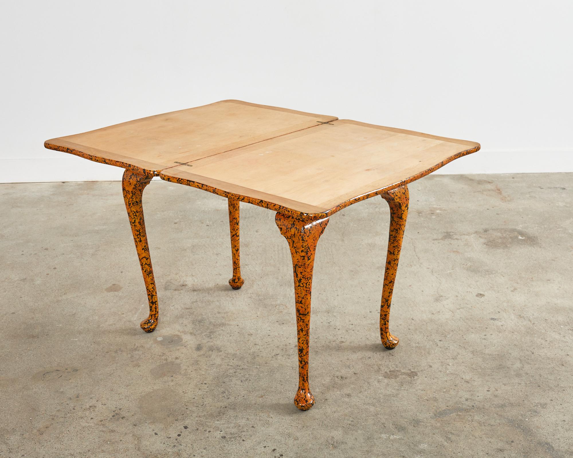 Queen Anne Style Games Table Desk Speckled by Ira Yeager 9