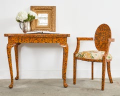 Queen Anne Style Games Table Desk Speckled by Ira Yeager