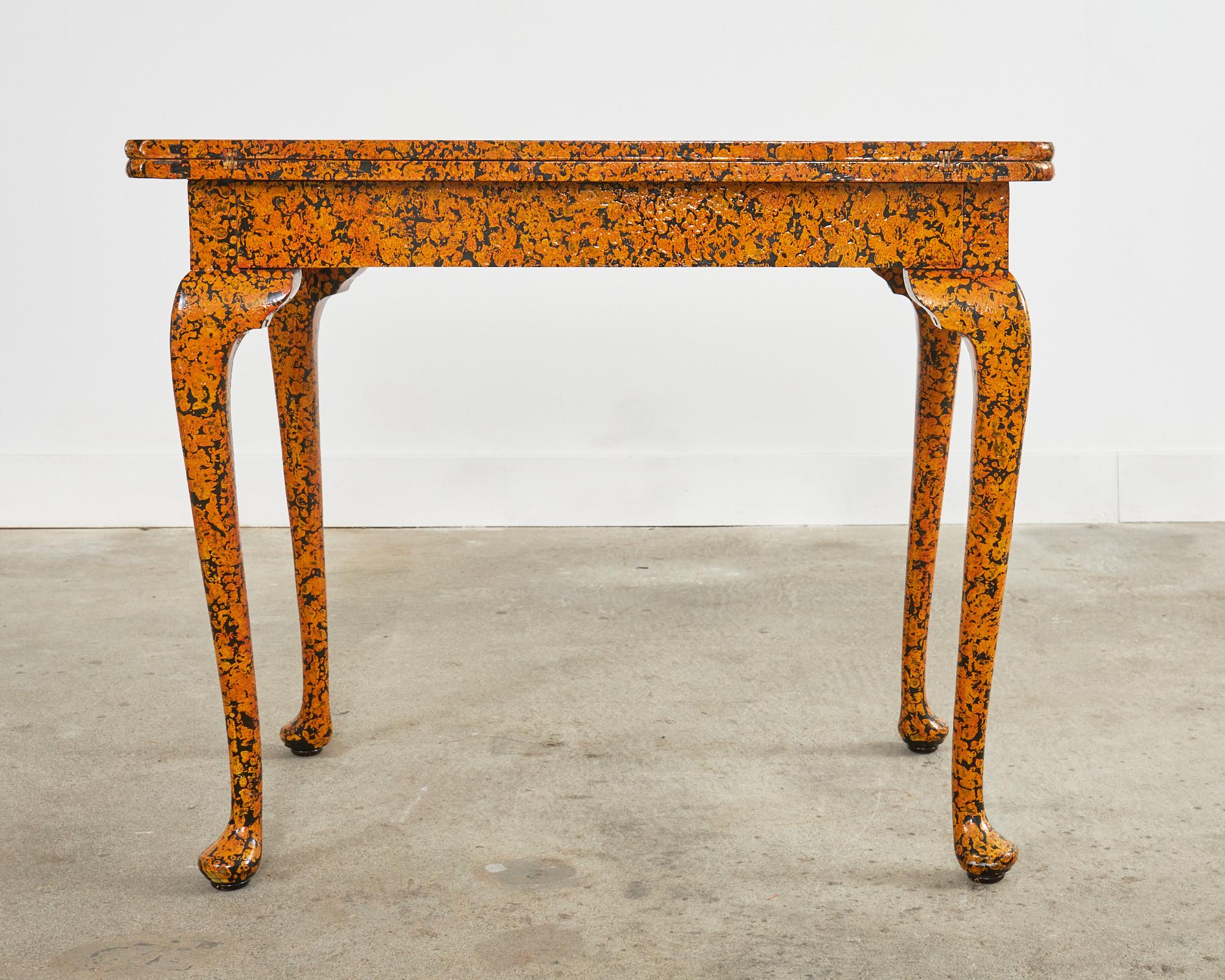Queen Anne Style Games Table Desk Speckled by Ira Yeager 13
