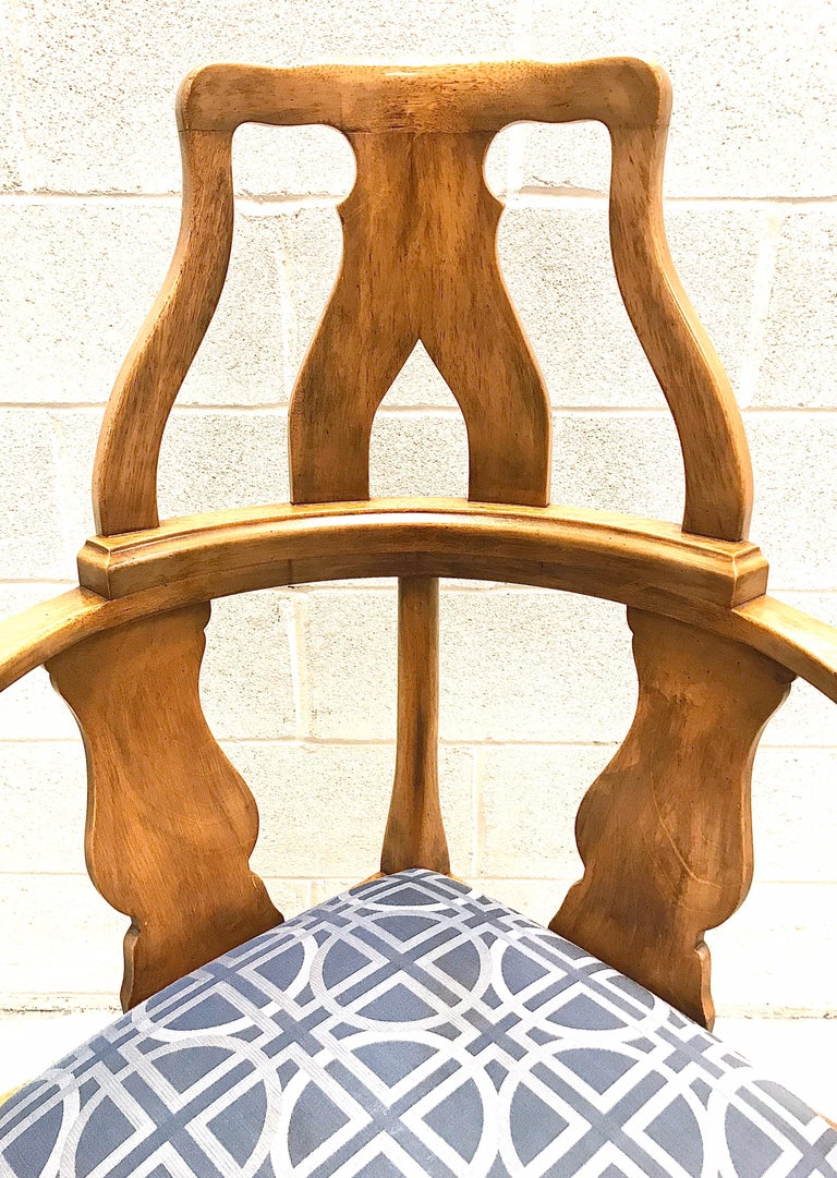 Queen Anne Style High Back Corner Chair at 1stDibs